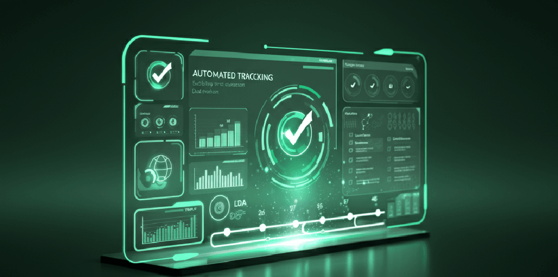 Digital automated tracking system showing asset’s history